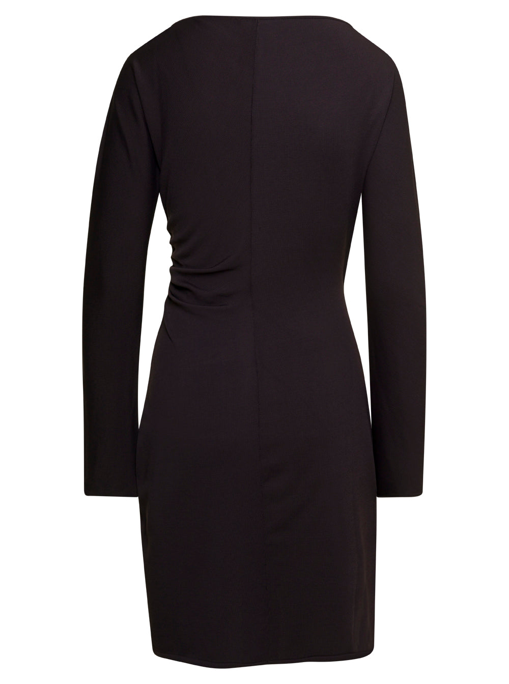 Bottega Veneta Women Mini Dark Brown With Front Cross-Over In Fluid Viscose Woman