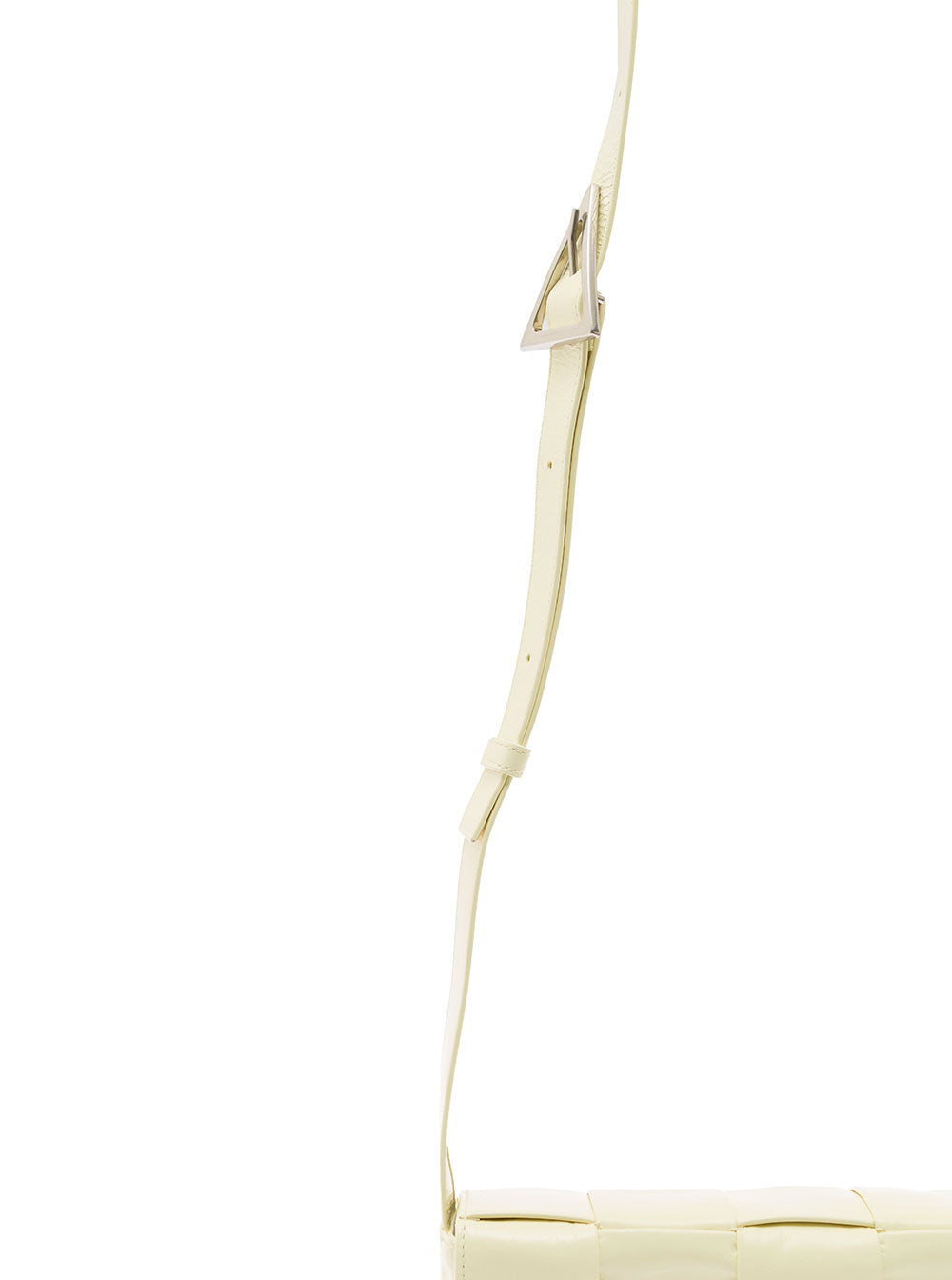 Bottega Veneta Men 'Candy Cassette' White Mini Shoulder Bag Intreccio Design In Leather Man