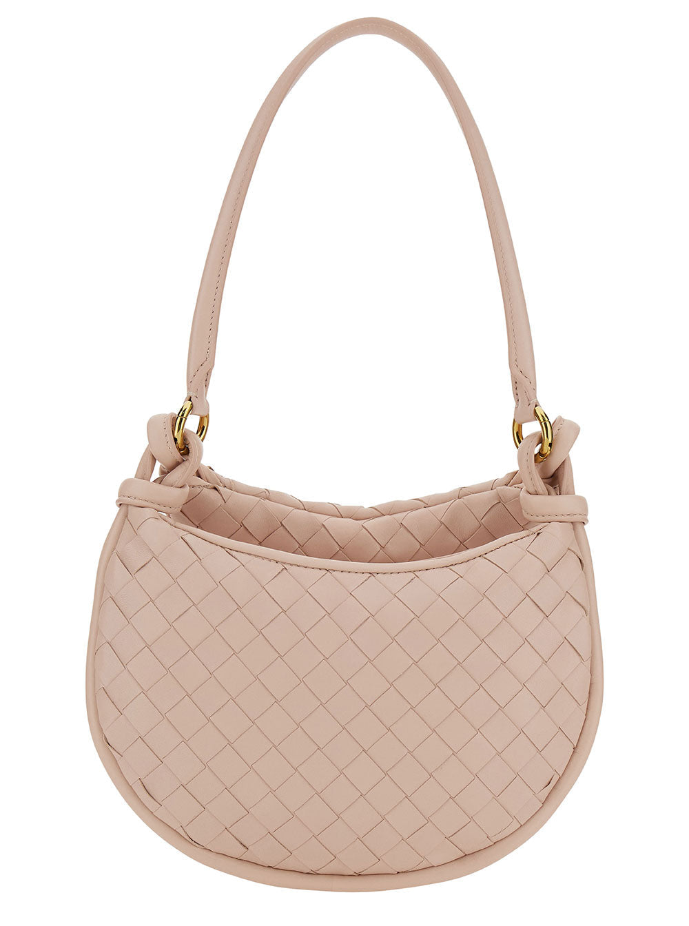 Bottega Veneta Women 'Small Gemelli' Pink Shoulder Bag With Intrecciato Motif In Leather Woman