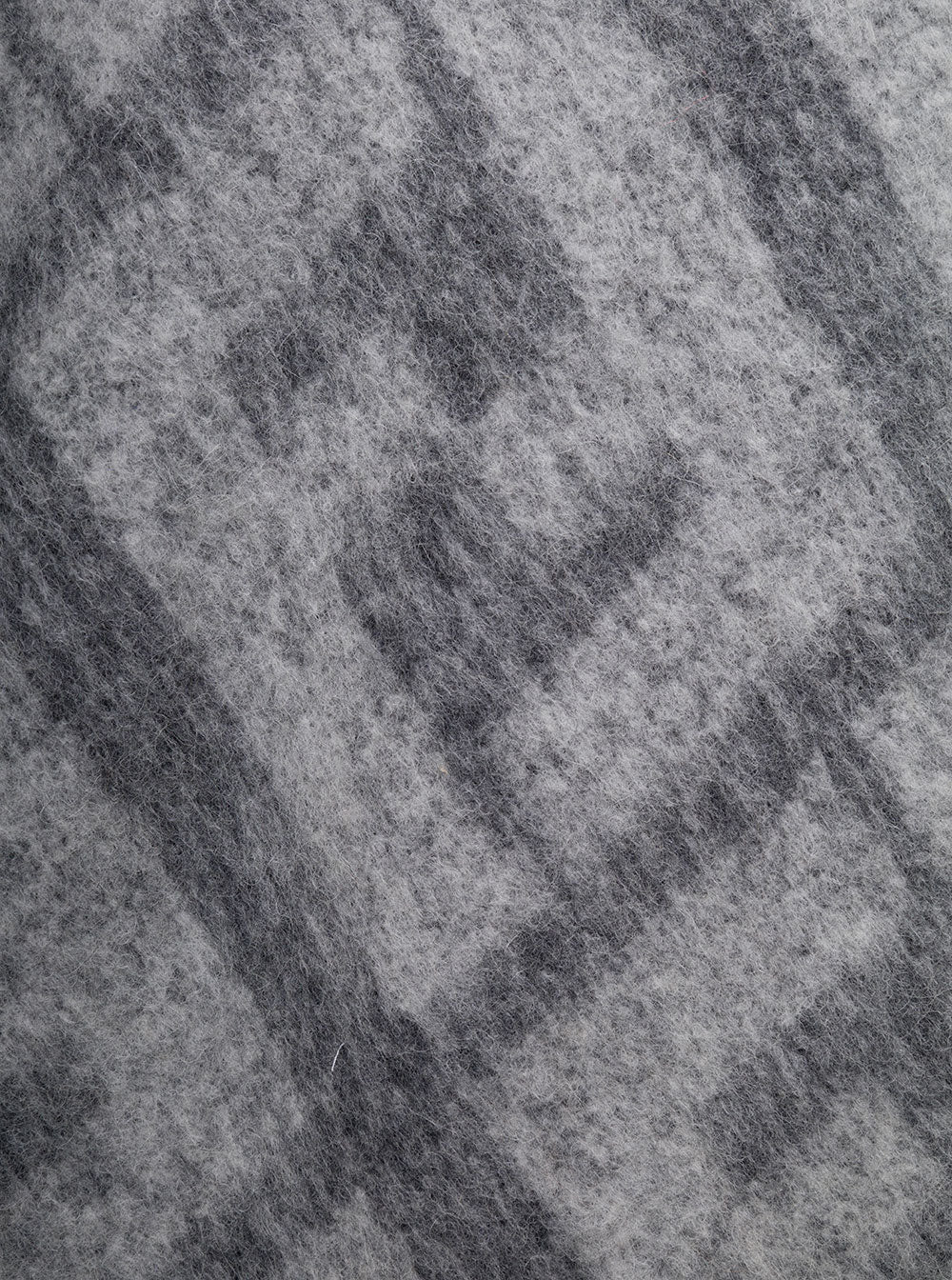 Fendi Men Grey Sweater With Jacquard Ff Motif In Wool Man