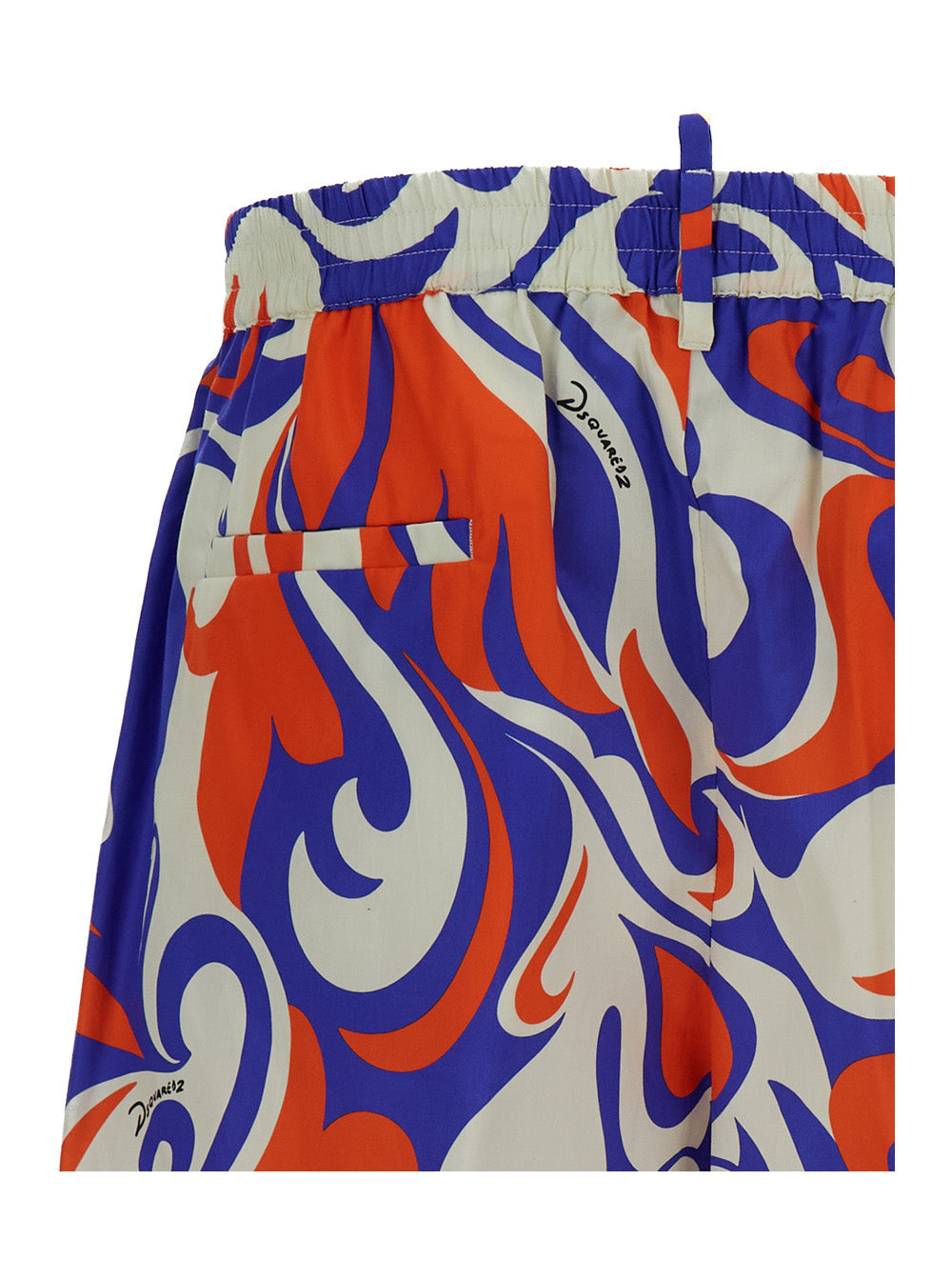 Dsquared2 Men Multicolored Palm Beach Waves Shorts In Cotton Man