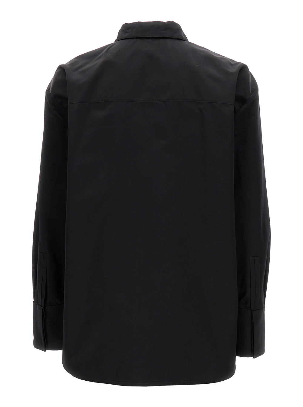 Saint Laurent Men Black Oversize Satin Shirt In Silk Woman