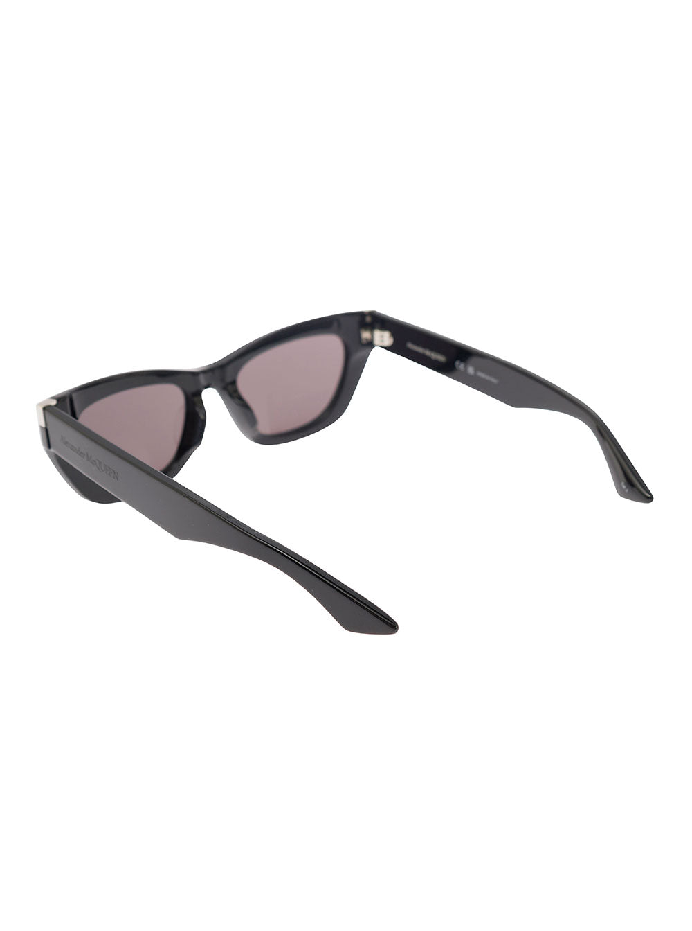 Alexander Mcqueen Women 'Punk' Black Geometric With Engraved Logo In Acetate Woman