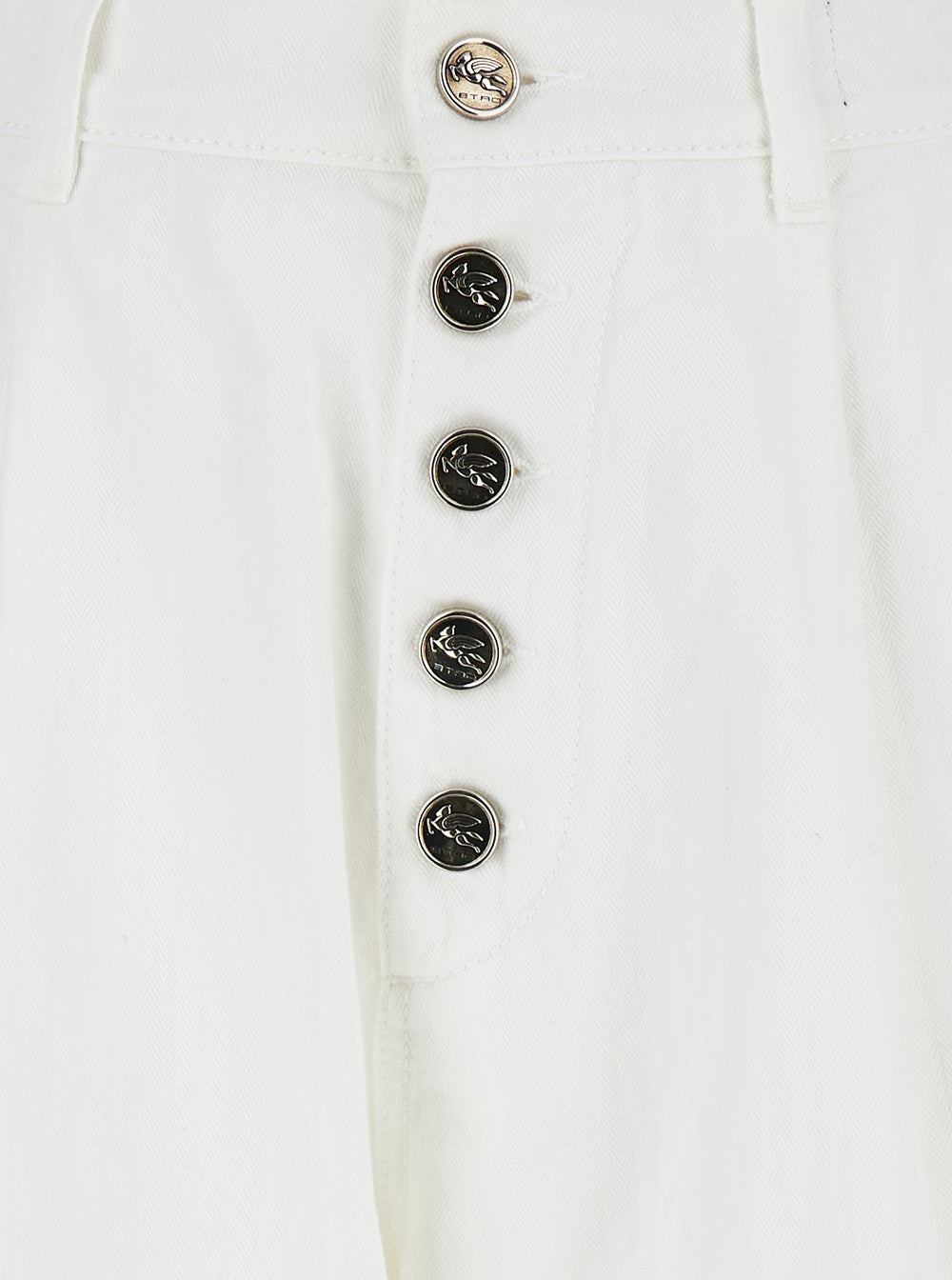 Etro Women White Bermuda Shorts In Cotton Woman