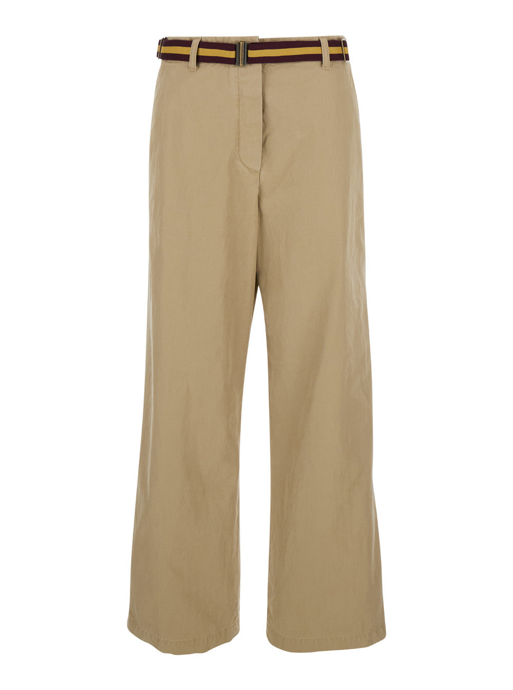 Dries Van Noten Women Beige Trousers With Belts In Cotton Woman