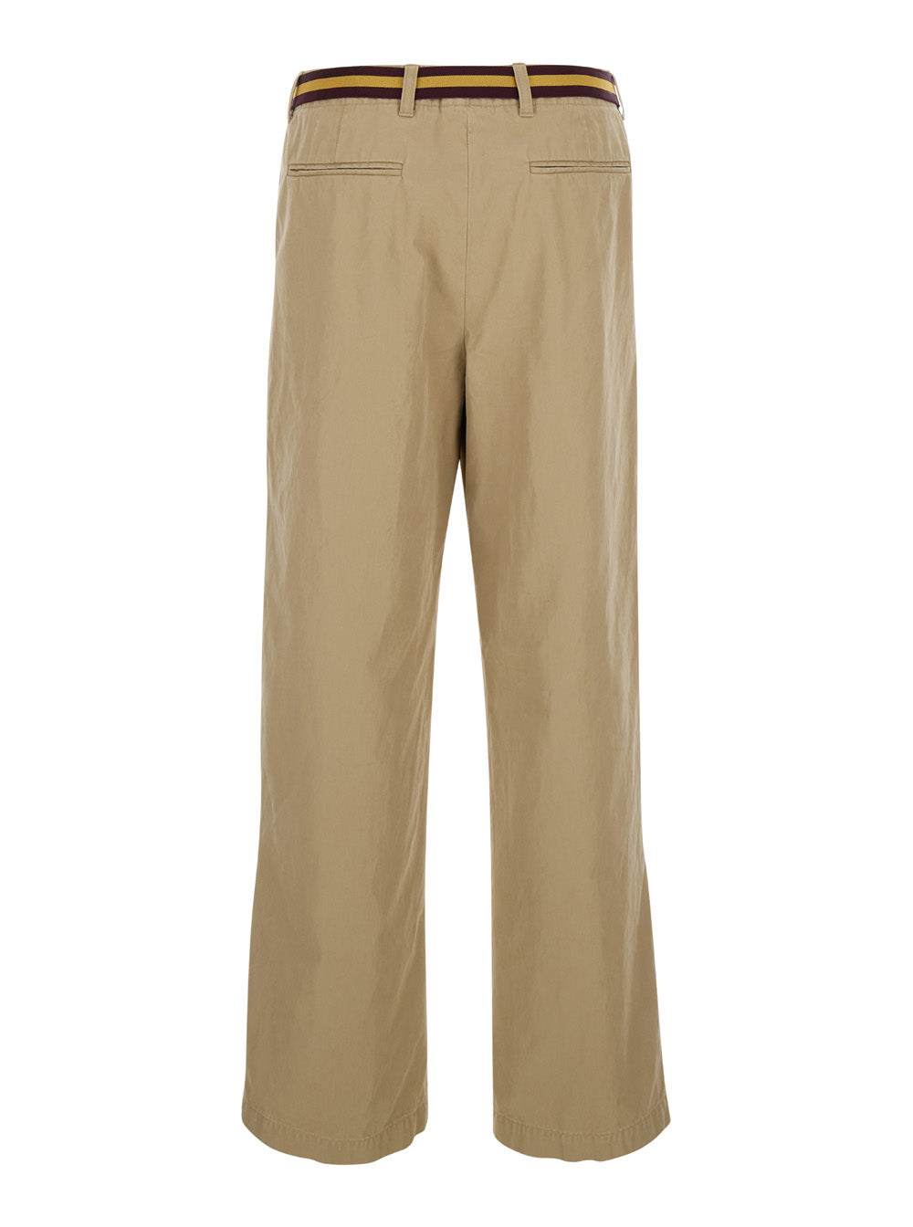 Dries Van Noten Women Beige Trousers With Belts In Cotton Woman