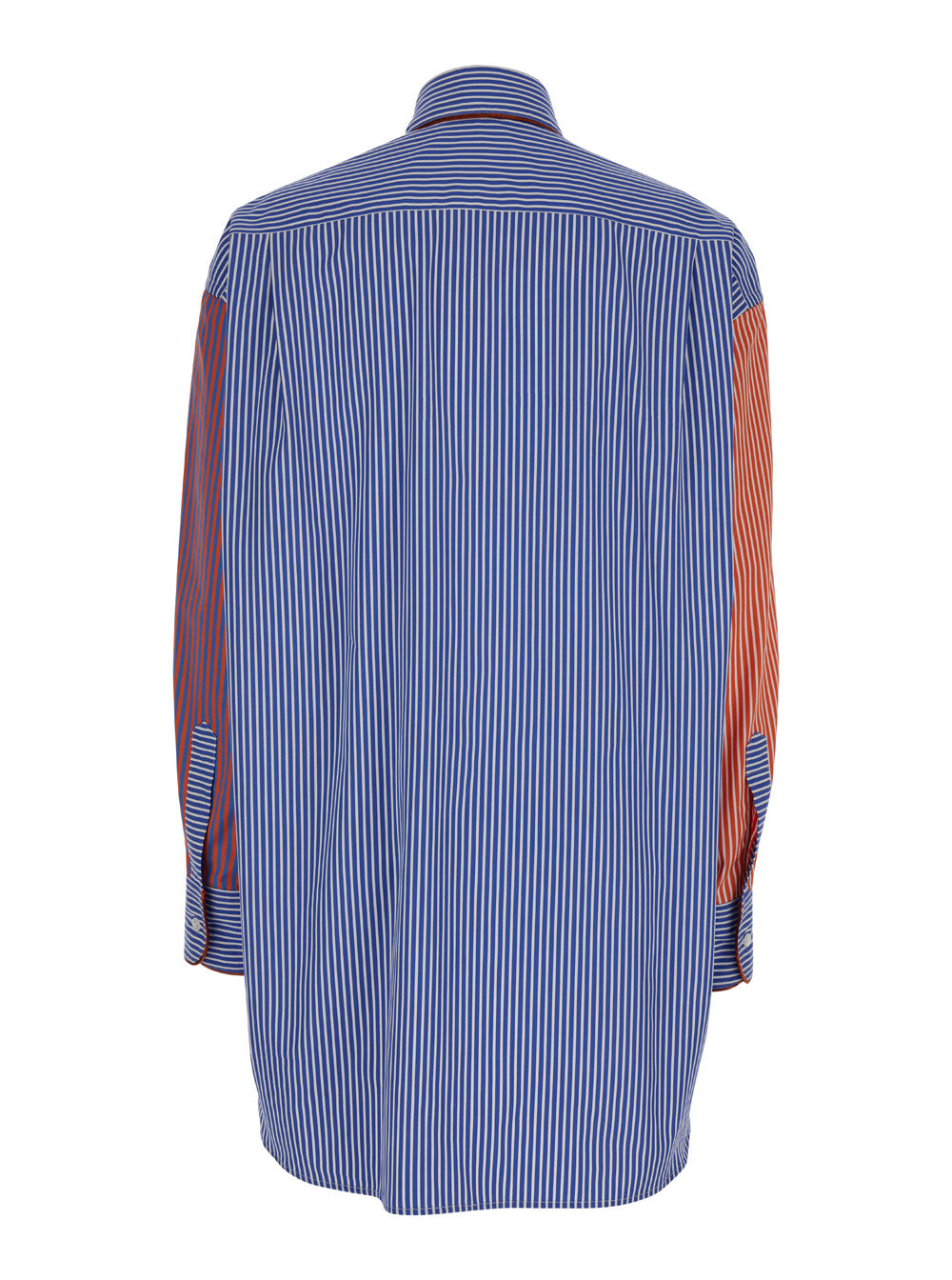 Etro Women Red, Blue And Orange Striped Shirt In Cotton Woman