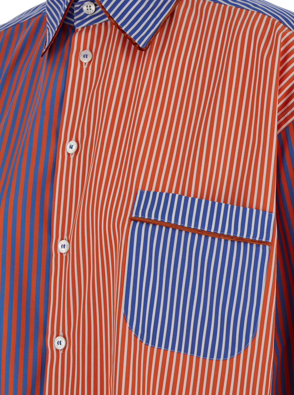 Etro Women Red, Blue And Orange Striped Shirt In Cotton Woman