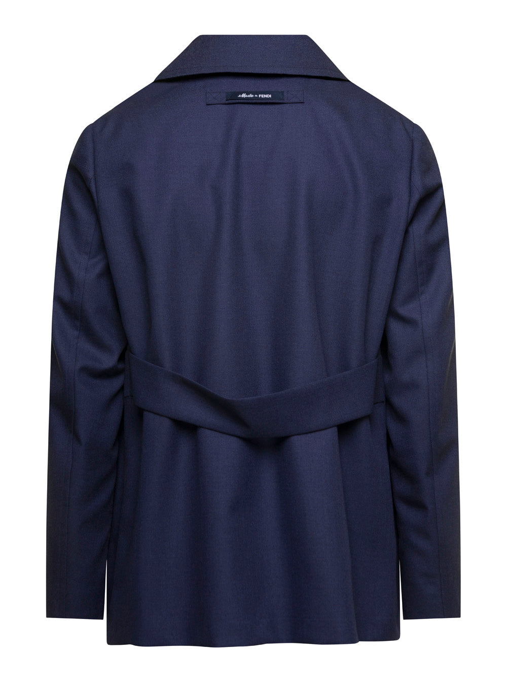 Fendi Men Blue Single-Breasted Jacket In Wool Man