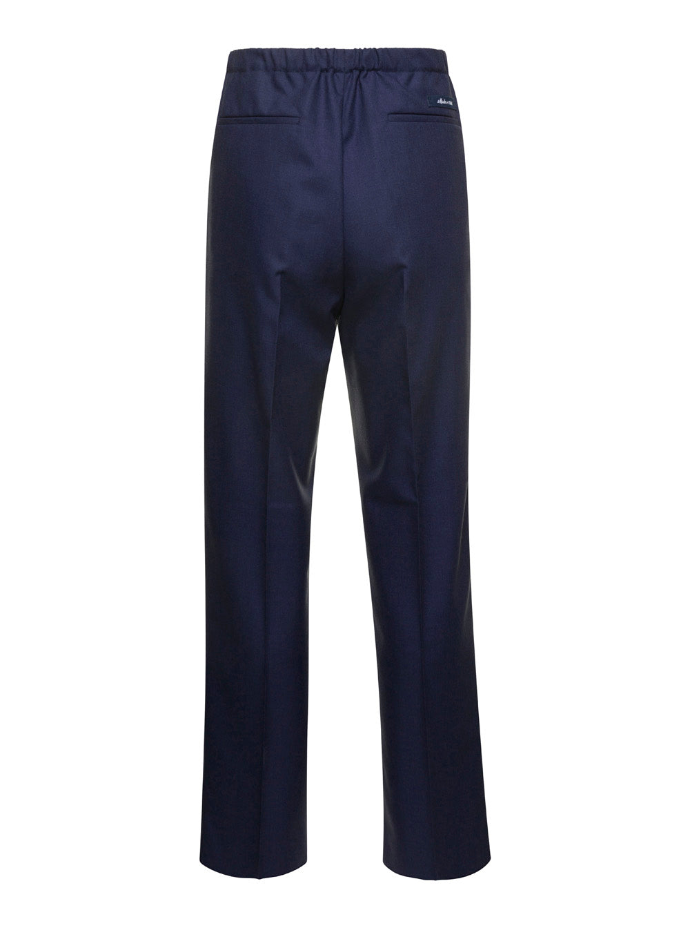 Fendi Men Blue Straight Pants In Wool Man