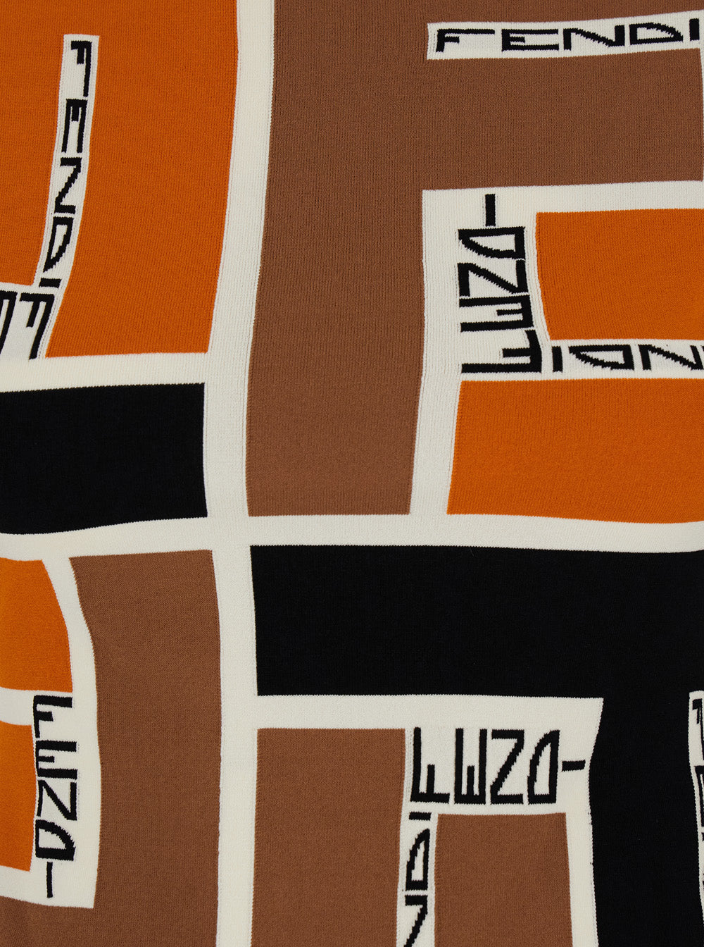 Fendi Women Orange Polo Neck Sweater In Viscose Blend Woman