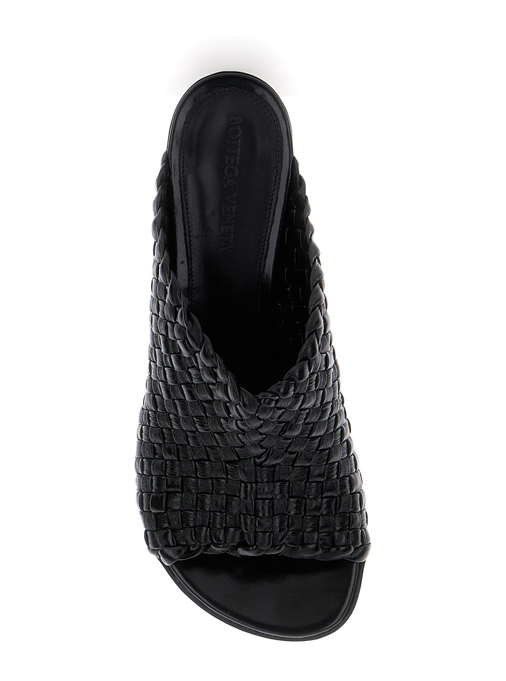 Bottega Veneta Women 'Atomic' Black Mule Sandals With Intrecciato Motif In Leather Woman