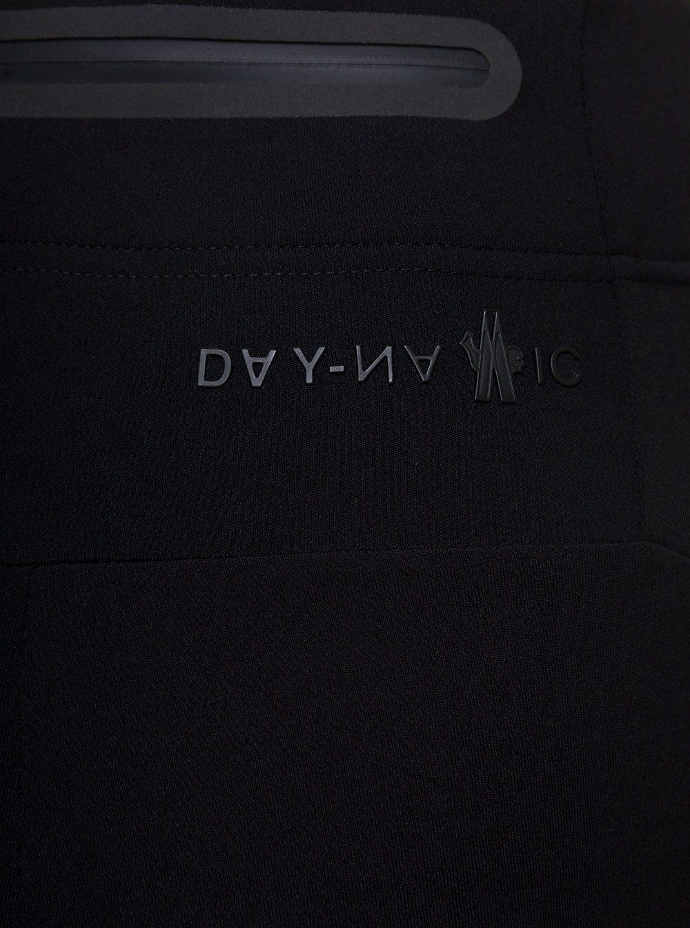 Moncler Grenoble Women Black Leggings With Zipped Pocket In Stretch Polyamide Woman