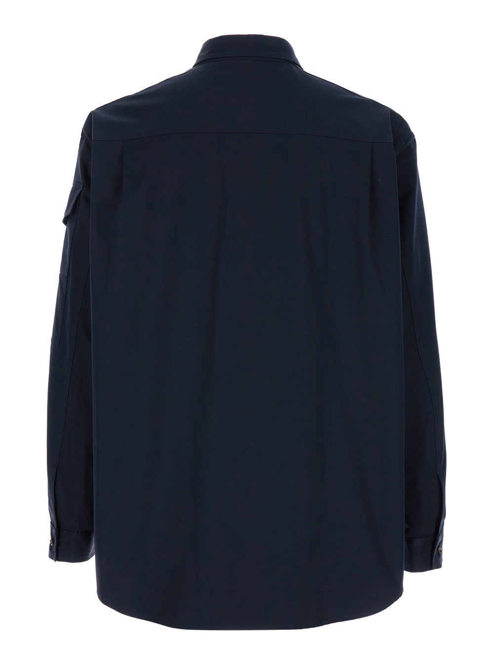 Alexander Mcqueen Men Blue Shirt With Pointed Collar In Cotton Man