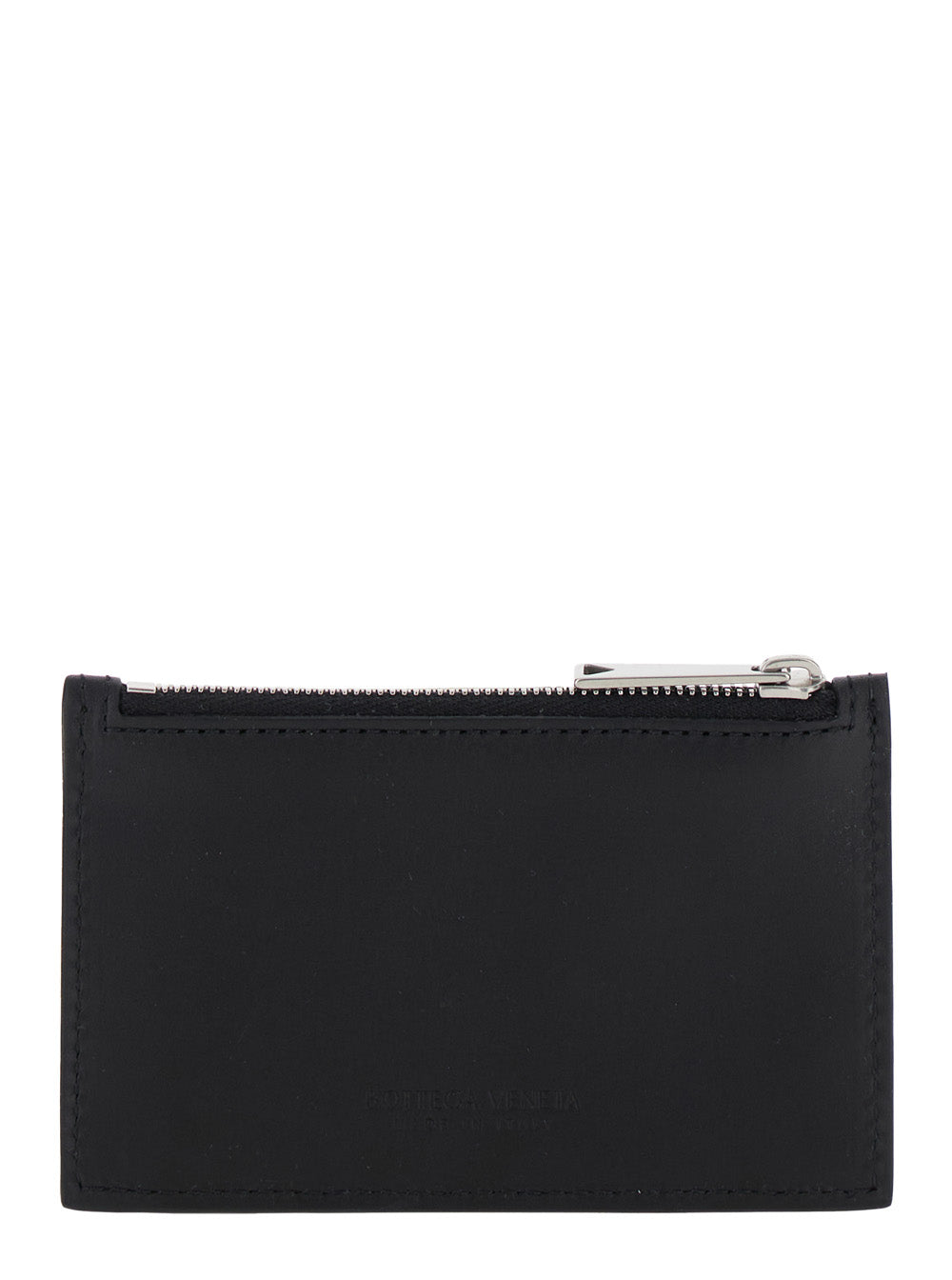 Bottega Veneta Men Black Card-Holder With Intreccio Motif In Leather Man