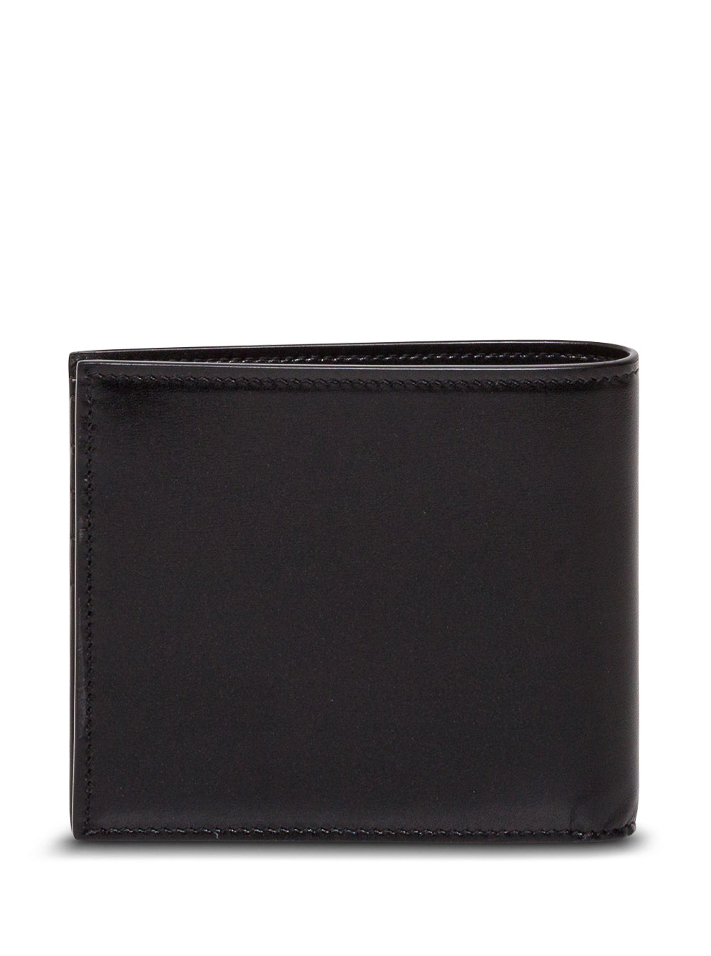 Saint Laurent Men Black Leather Wallet With Logo