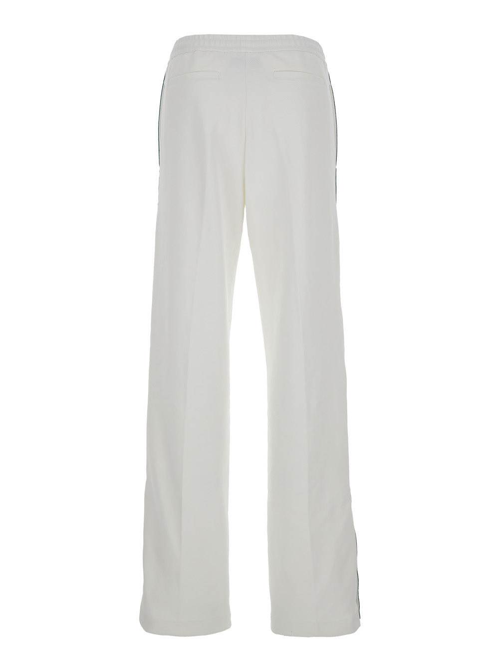 Gucci Women White Joggers Pants With Logo Embroidery And Web Detail In Polyamide Woman