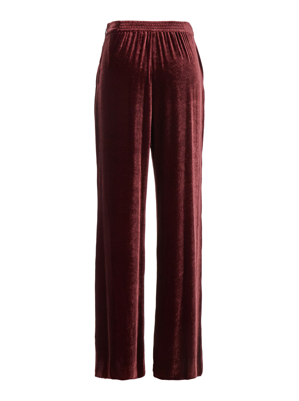 Etro Women Red Pants With Elastic Waistband In Velvet Woman