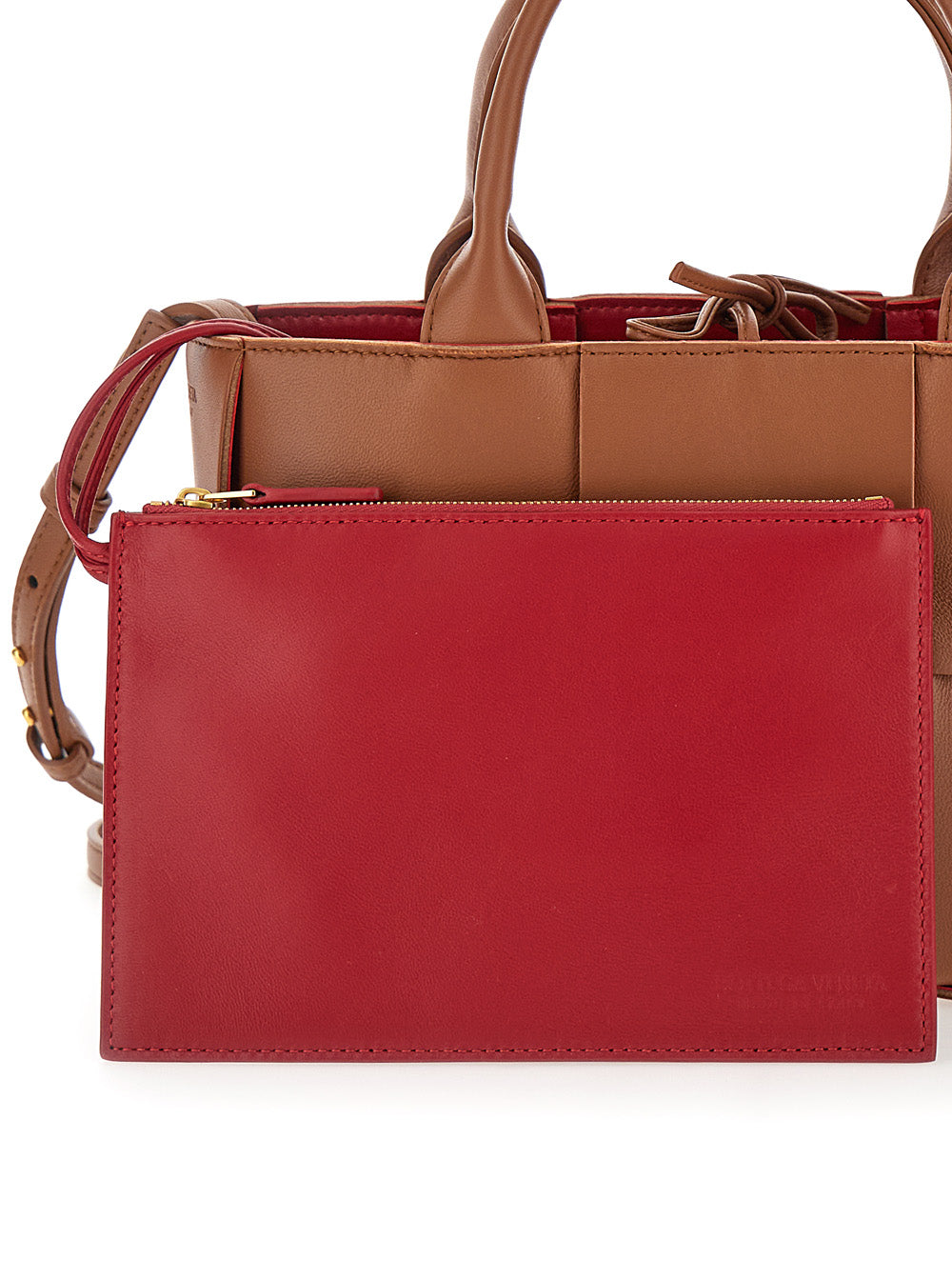 Bottega Veneta Women 'Arco Tote Mini' Brown Handbag With Intreccio Motif In Leather Woman