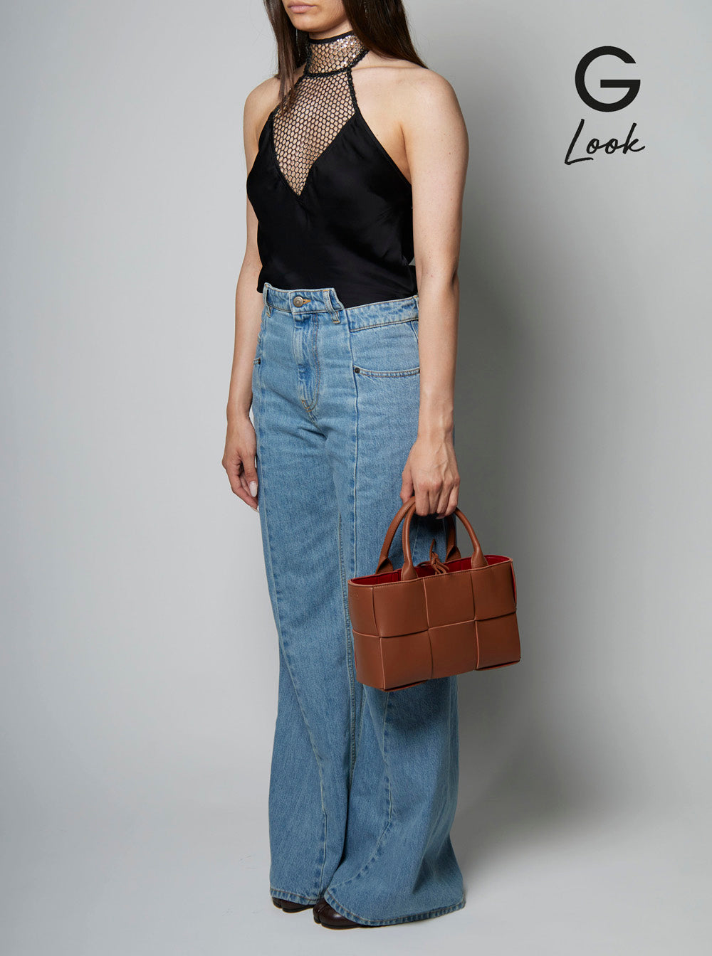 Bottega Veneta Women 'Arco Tote Mini' Brown Handbag With Intreccio Motif In Leather Woman