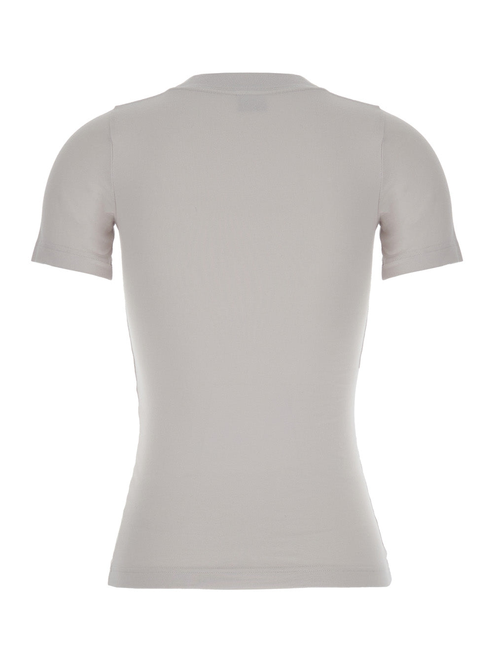 Balenciaga Women Off White T-Shirt With Beverly Hills Embroidery In Peeling Stretch Jersey Woman
