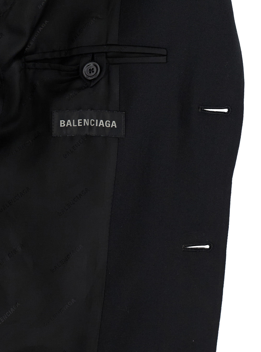 Balenciaga Women 'Hourglass' Black Single-Breasted Jacket With Notched Revers In Wool Woman