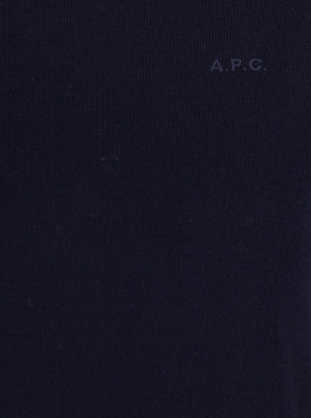 A.P.C. Women Blue High Neck Sweater With Logo Embroidery In Wool Woman