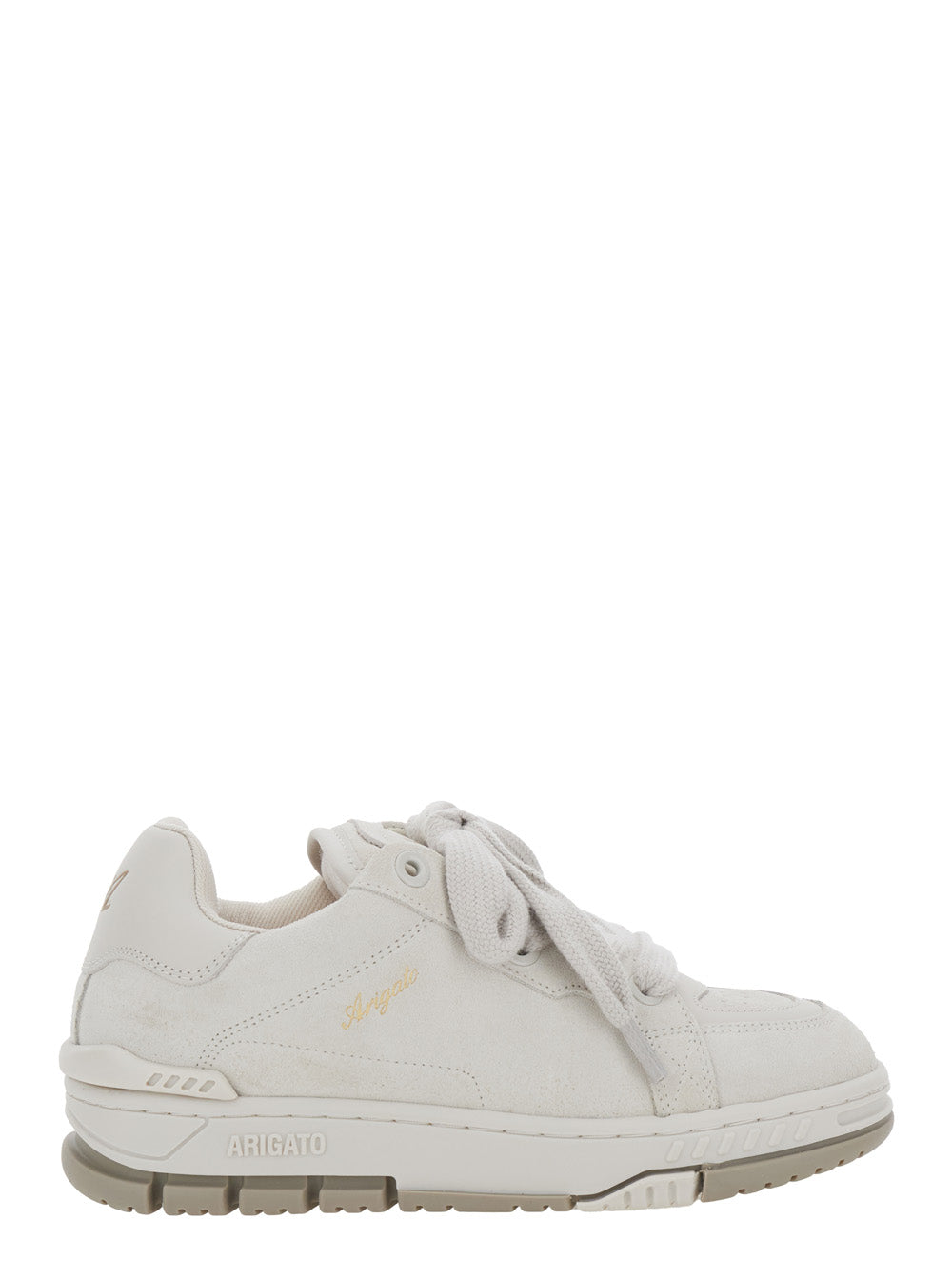 Axel Arigato Women 'Area Haze' White Low Top Sneakers With Laminated Leather In Leather Blend Woman