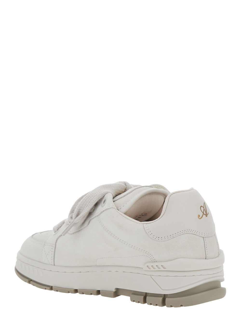 Axel Arigato Women 'Area Haze' White Low Top Sneakers With Laminated Leather In Leather Blend Woman