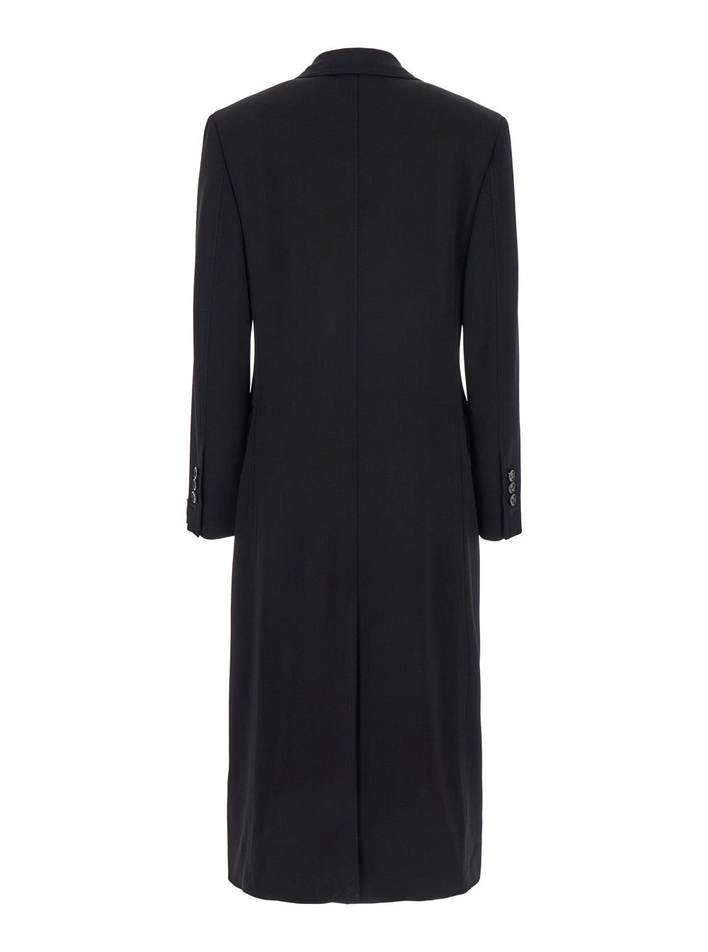 Bottega Veneta Women Black Coat With Notched Revers In Rayon Woman