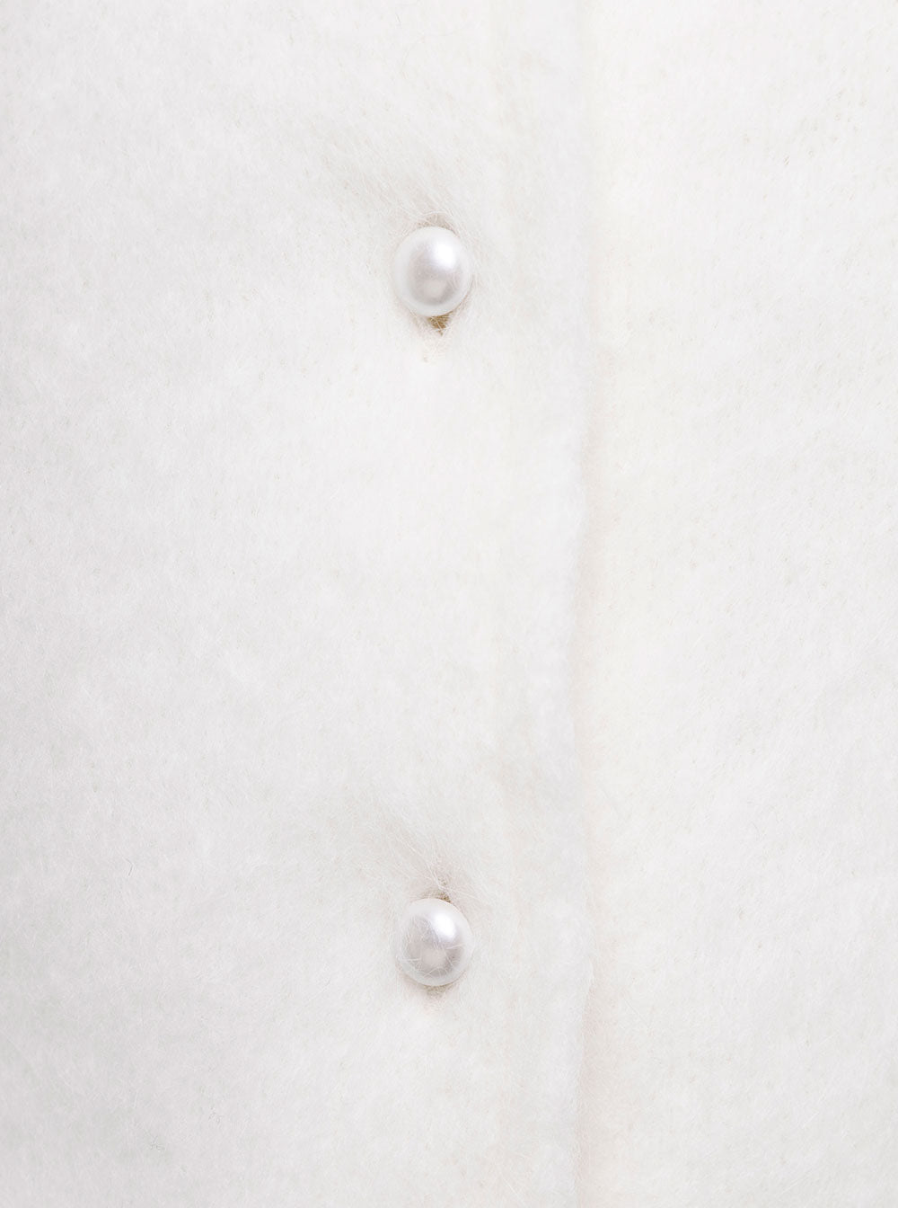 Maison Margiela Women White Cropped Cardigan In Angora Woman