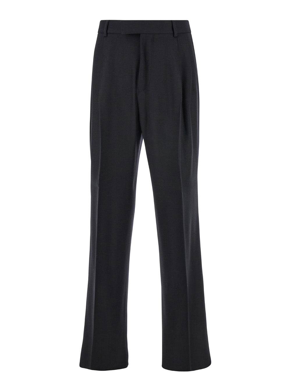Amiri Men Black Pants With Belt Loops And Front Pences In Wool Blend Man