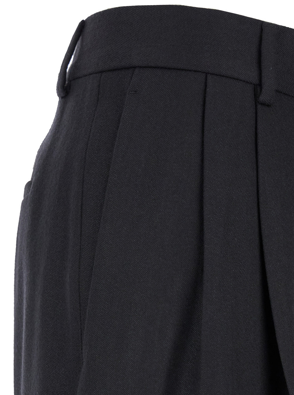 Amiri Men Black Pants With Belt Loops And Front Pences In Wool Blend Man