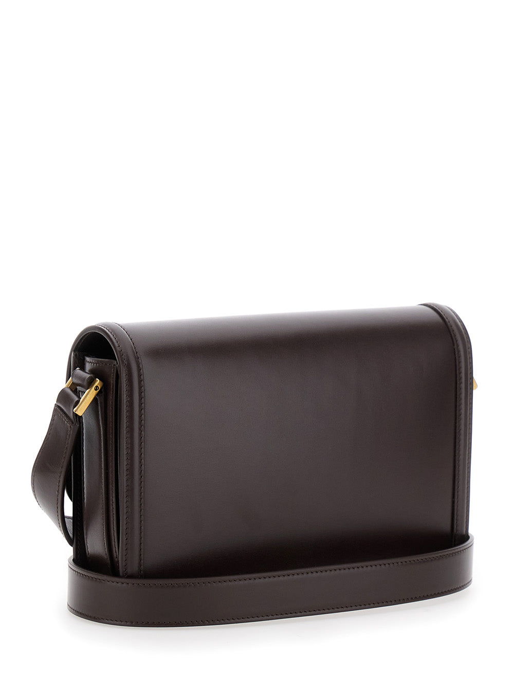 Saint Laurent Men 'Medium Solferino' Brown Satchel Bag With Cassandre In Smooth Leather Man