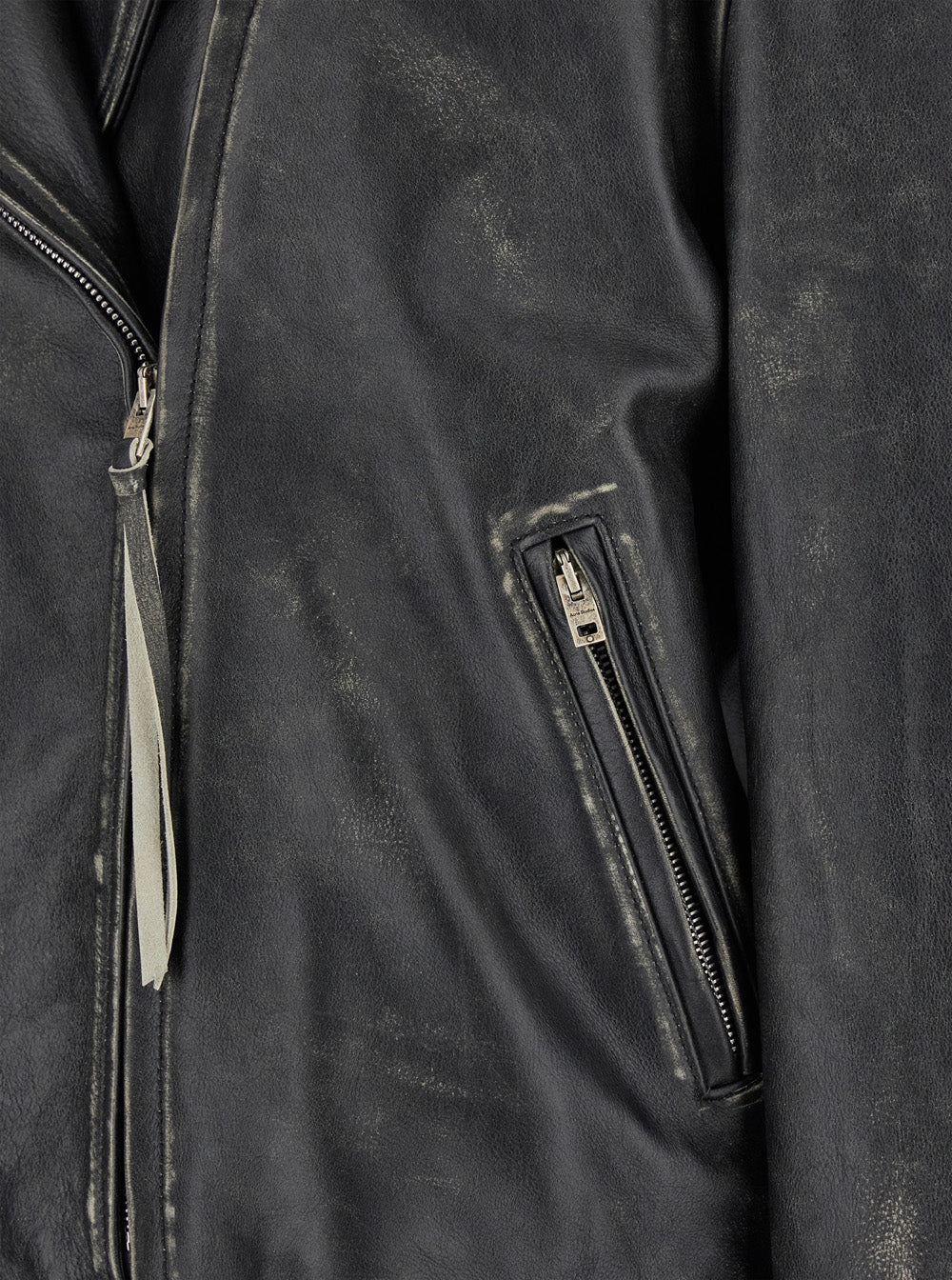Acne Studios Women Black Biker Jacket In Vintage Looking Leather Woman