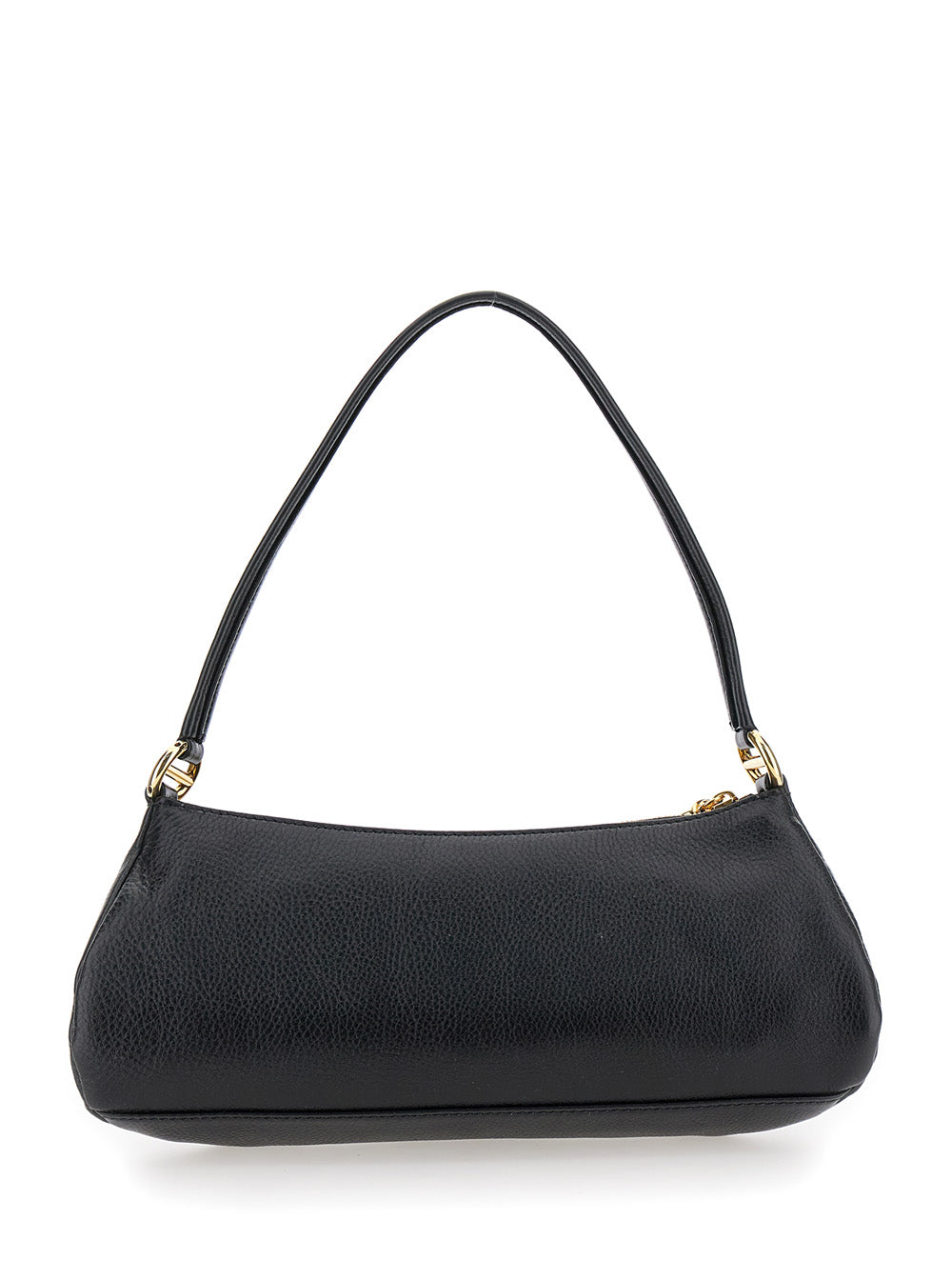 Chloé Women 'The 99' Black Shoulder Bag With Padlock In Hammered Leather Woman