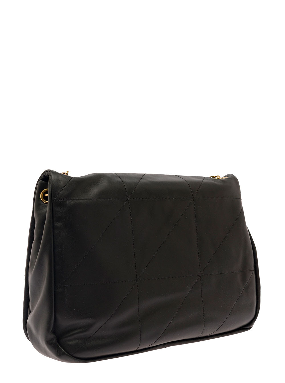 Saint Laurent Women 'Jamie 4.3' Maxi Black Shoulder Bag With Cassandre Detail In Quilted Leather Woman