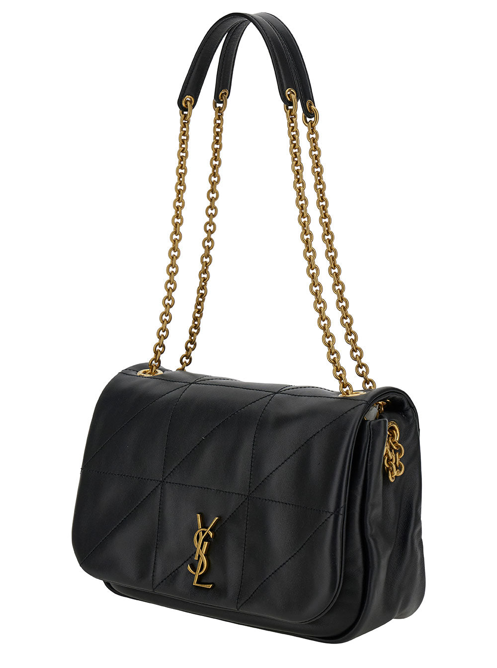 Saint Laurent Women 'Small Jamie 4.3' Black Crossbody Bag With Cassandre Detail In Quilted Leather Woman