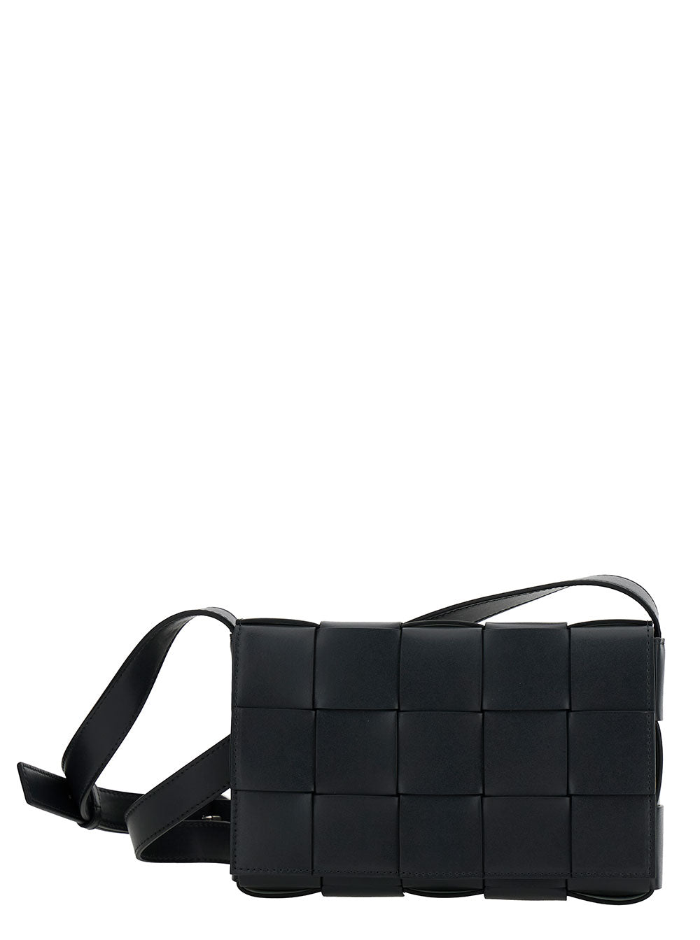 Bottega Veneta Men 'Casette' Black Medium Cross Body Bag In Leather Man