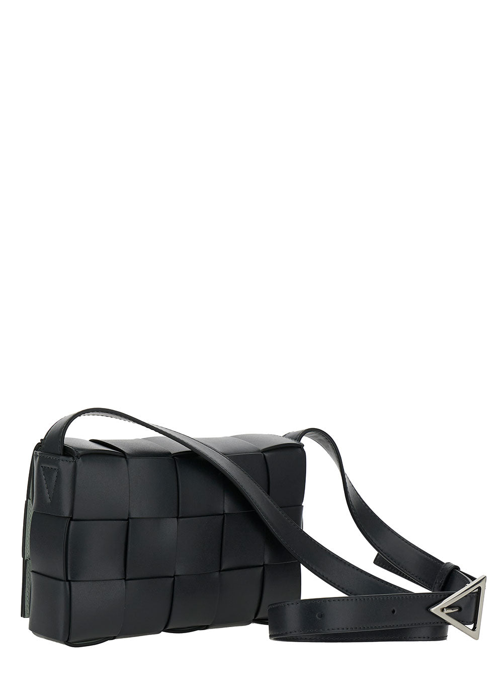 Bottega Veneta Men 'Casette' Black Medium Cross Body Bag In Leather Man
