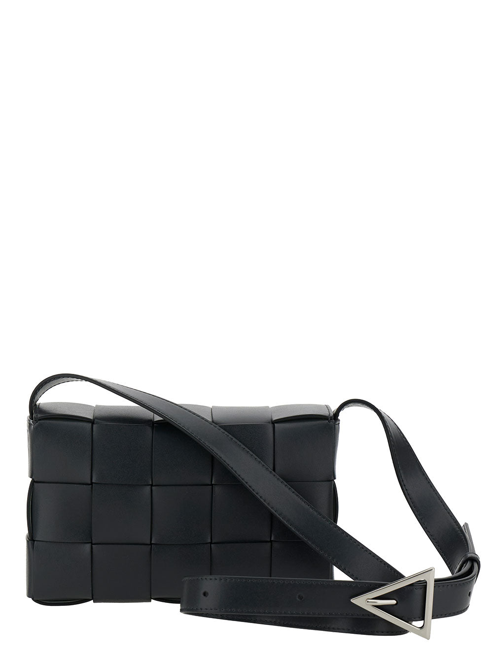 Bottega Veneta Men 'Casette' Black Medium Cross Body Bag In Leather Man