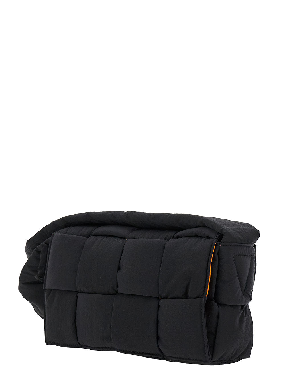 Bottega Veneta Men 'Padded Tech Cassette' Black Cross Body Bag In Techno Fabric Man