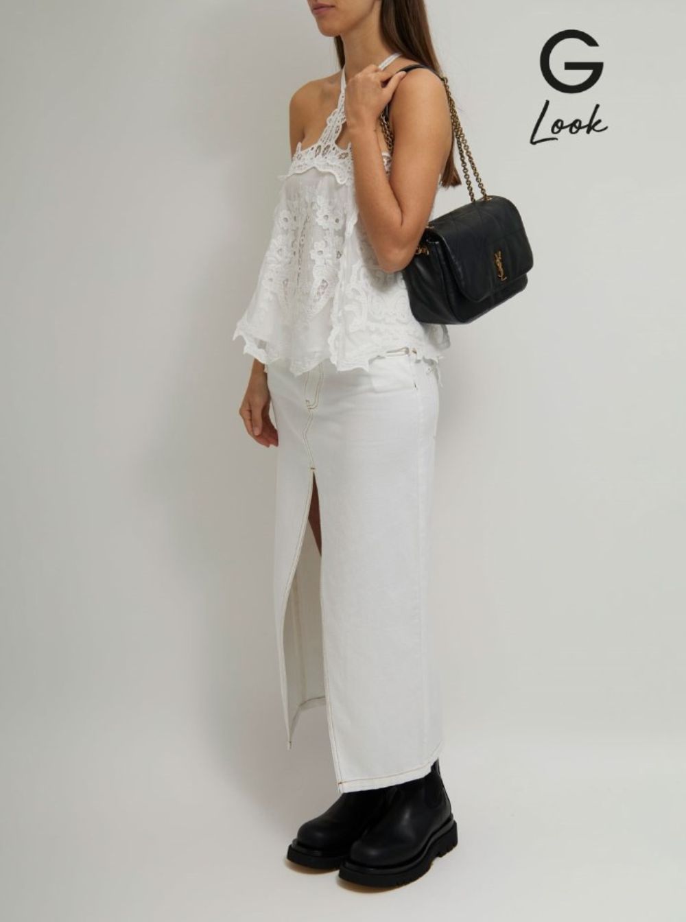 Saint Laurent Women 'Small Jamie 4.3' Black Crossbody Bag With Cassandre Detail In Quilted Leather Woman