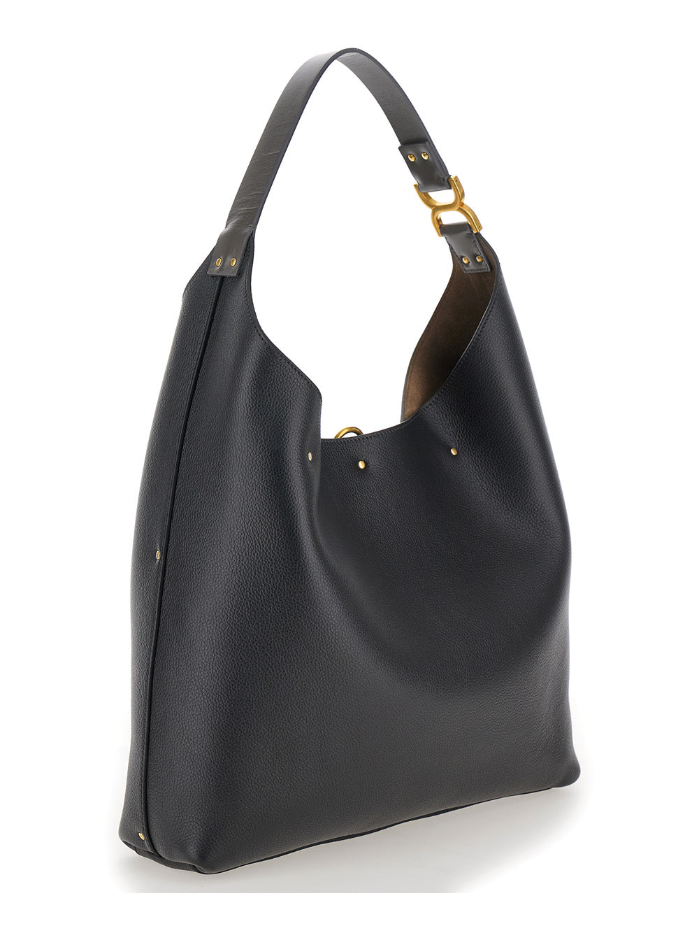 Chloé Women 'Marcie' Black Shopper In Grainy Leather Woman