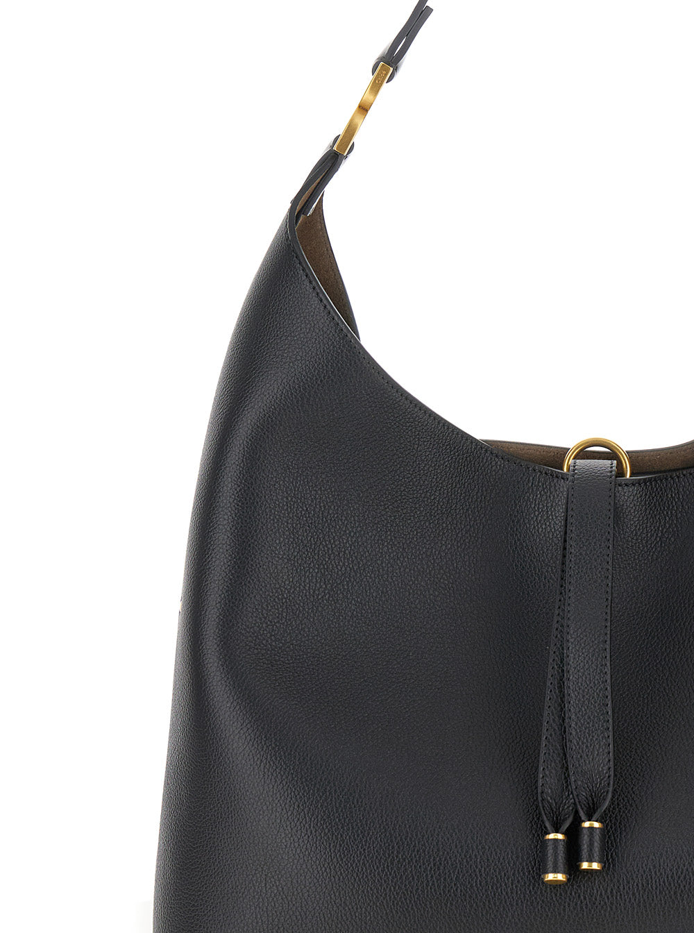 Chloé Women 'Marcie' Black Shopper In Grainy Leather Woman