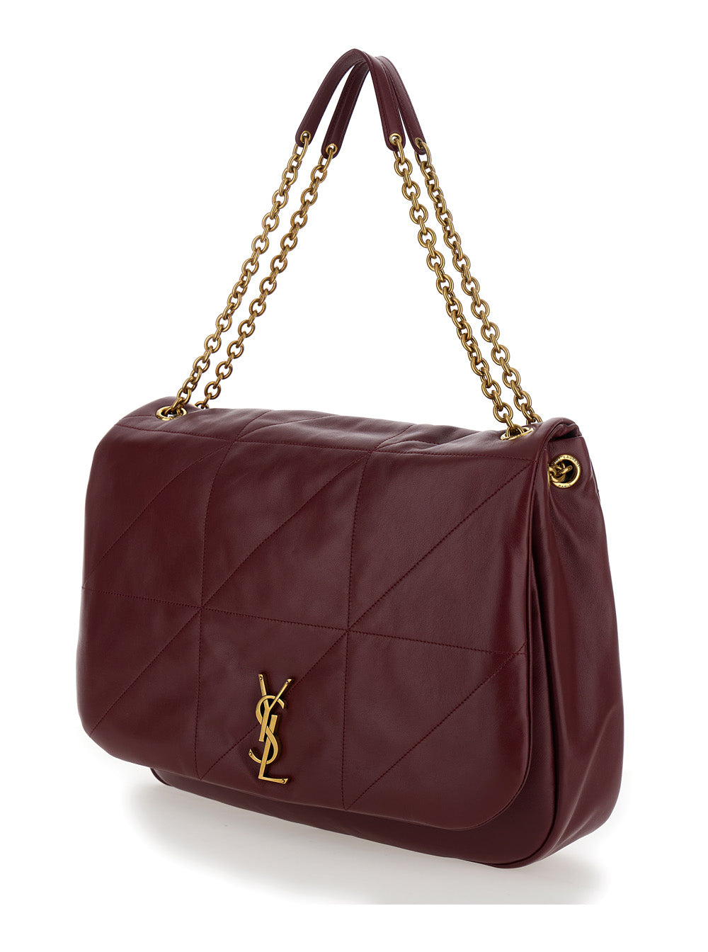 Saint Laurent Women 'Jamie 4.3'  Bordeaux Shoulder Bag With Quilted Stitchings In Leather Woman