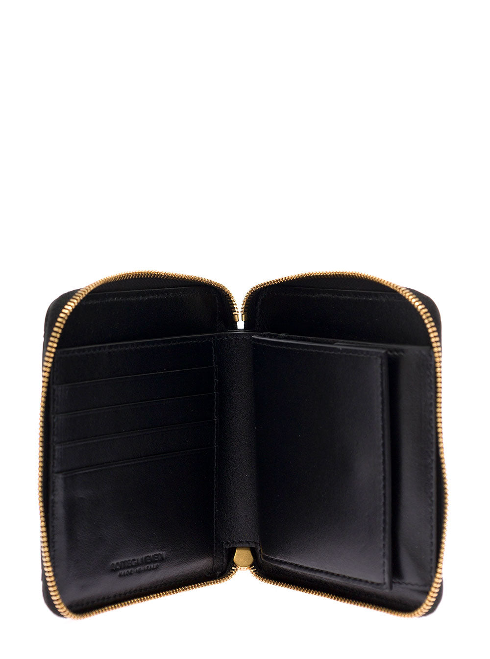 Bottega Veneta Women Bottega Veneta Woman Black Intreccio Leather Wallet