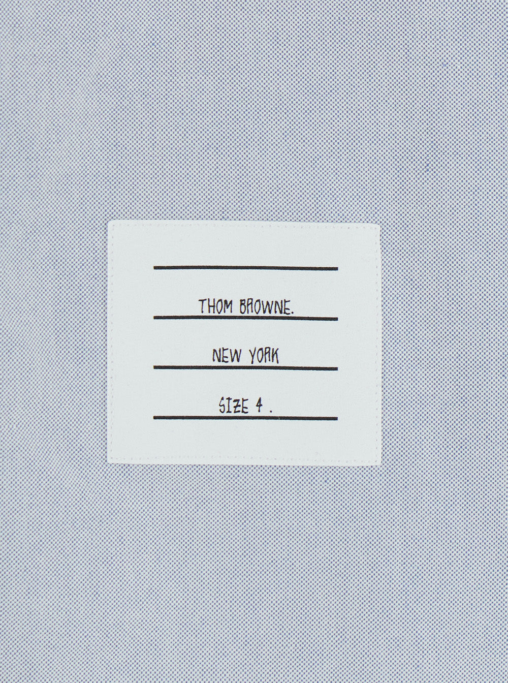 Thom Browne Men Light Blue Shirt With Button-Down Collar And Striped Rwb Detail On The Rear In Cotton Man