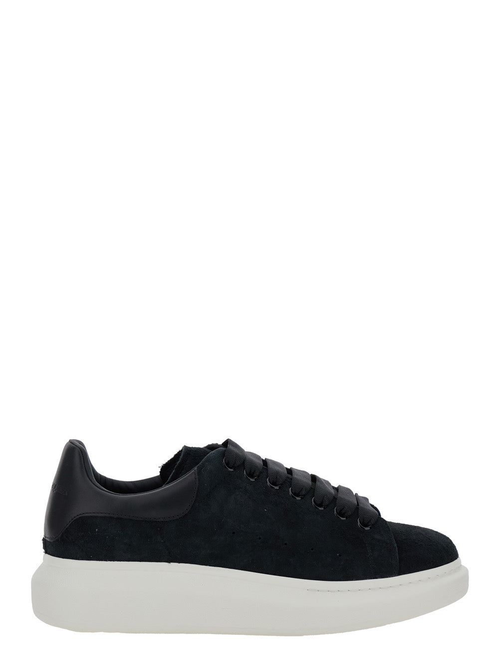 Alexander Mcqueen Men Black Low-Top Sneakers With Chunky Sole In Suede Man