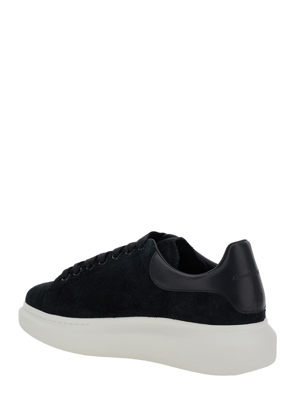 Alexander Mcqueen Men Black Low-Top Sneakers With Chunky Sole In Suede Man